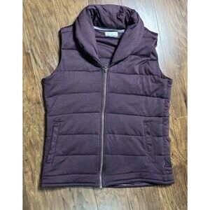 Columbia Purple Quilted Puffer Vest Omni Heat Thermal Comfort Womens Medium